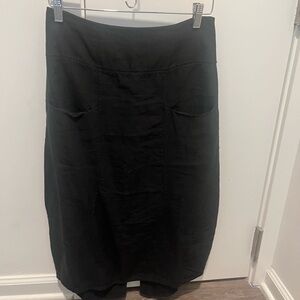 Transit Par-Such Linen Black Skirt NWOT